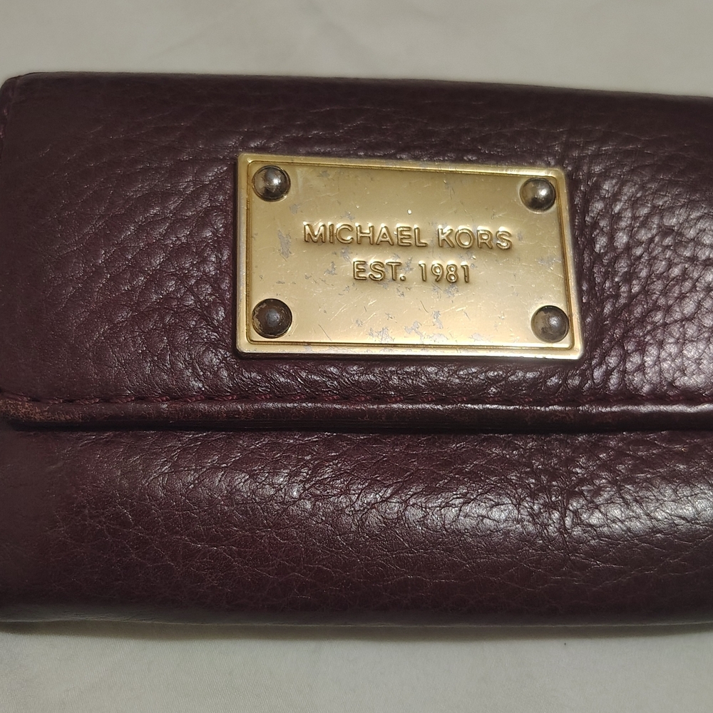 Michael Kors Dark Red Leather Card Holder